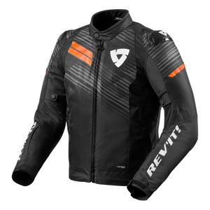 Veste moto Revit Apex H2O noir-orange fluo soldes