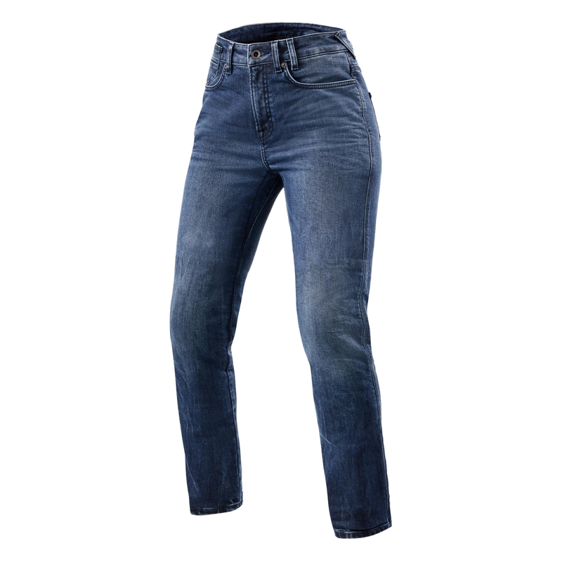 Jeans moto Revit Victoria 2 SF bleu pour femme soldes