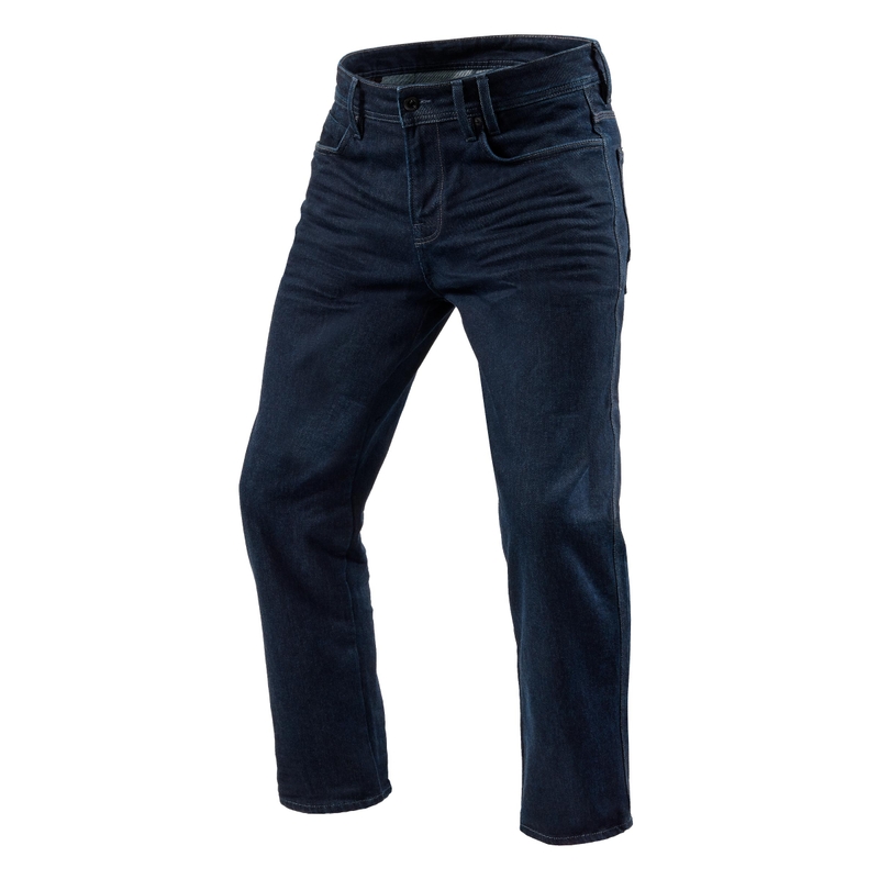 Jeans moto Revit Lombard 3 RF bleu foncé cropped
