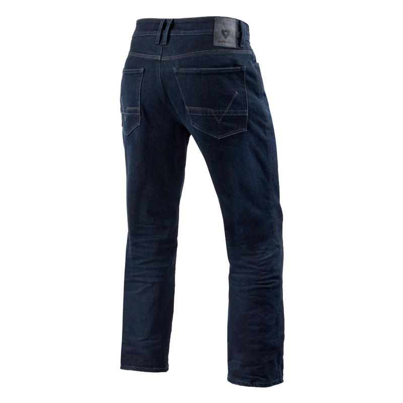 Jeans moto Revit Lombard 3 RF bleu foncé cropped