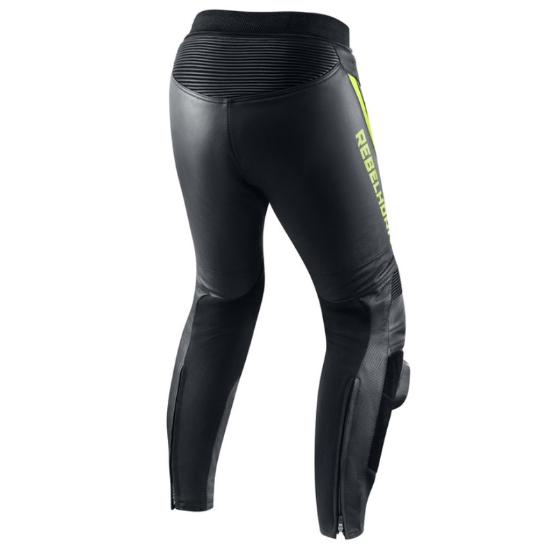 Pantalon de moto Rebelhorn Fighter noir-jaune fluo soldes