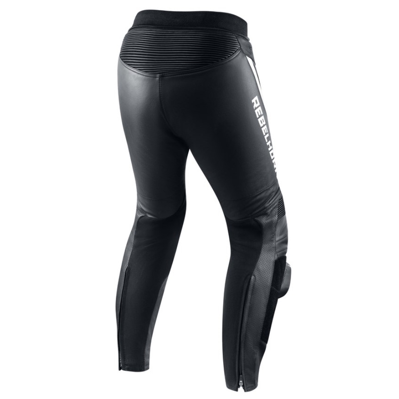 Pantalon de moto Rebelhorn Fighter noir et blanc soldes