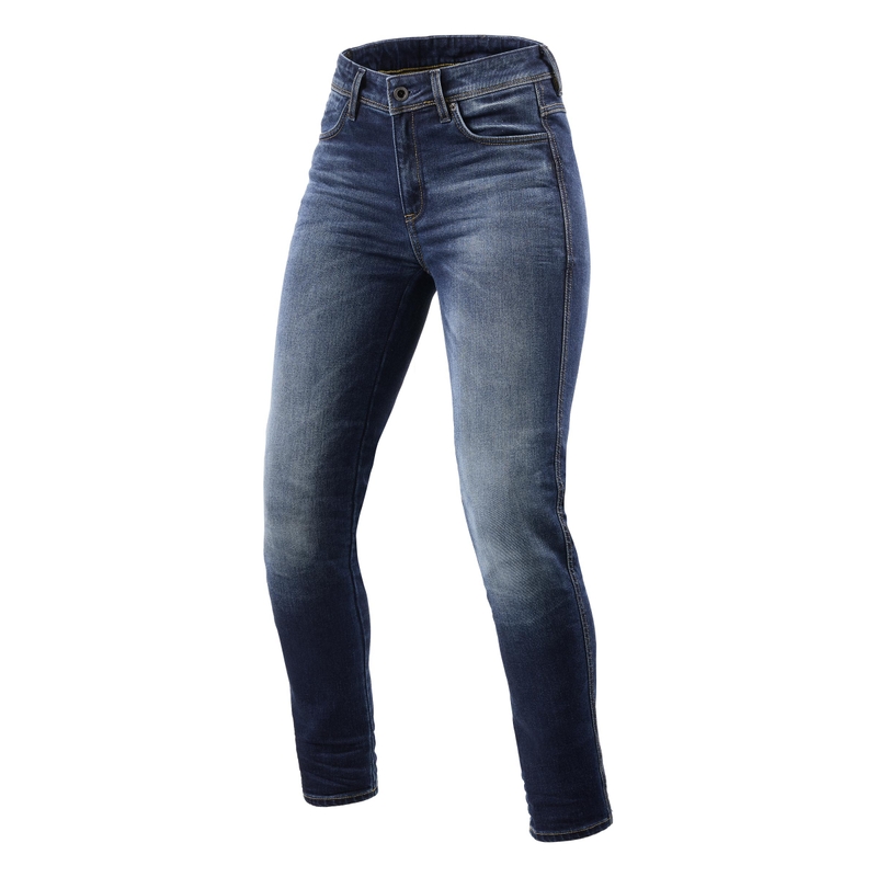 Jeans moto femme Revit Marley SK bleu cropped