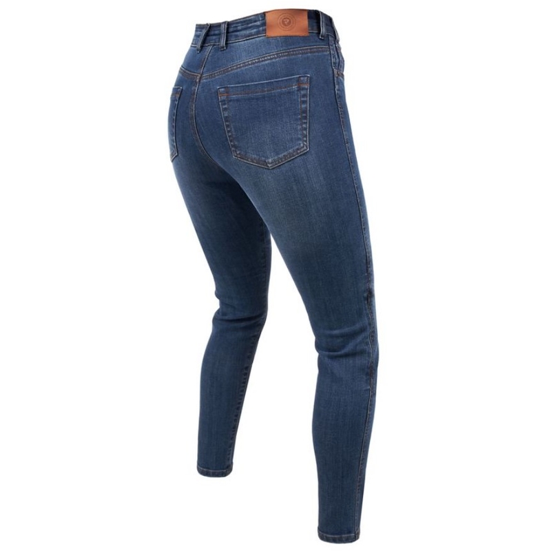 Jeans moto femme Rebelhorn Classic III SF en bleu délavé soldes