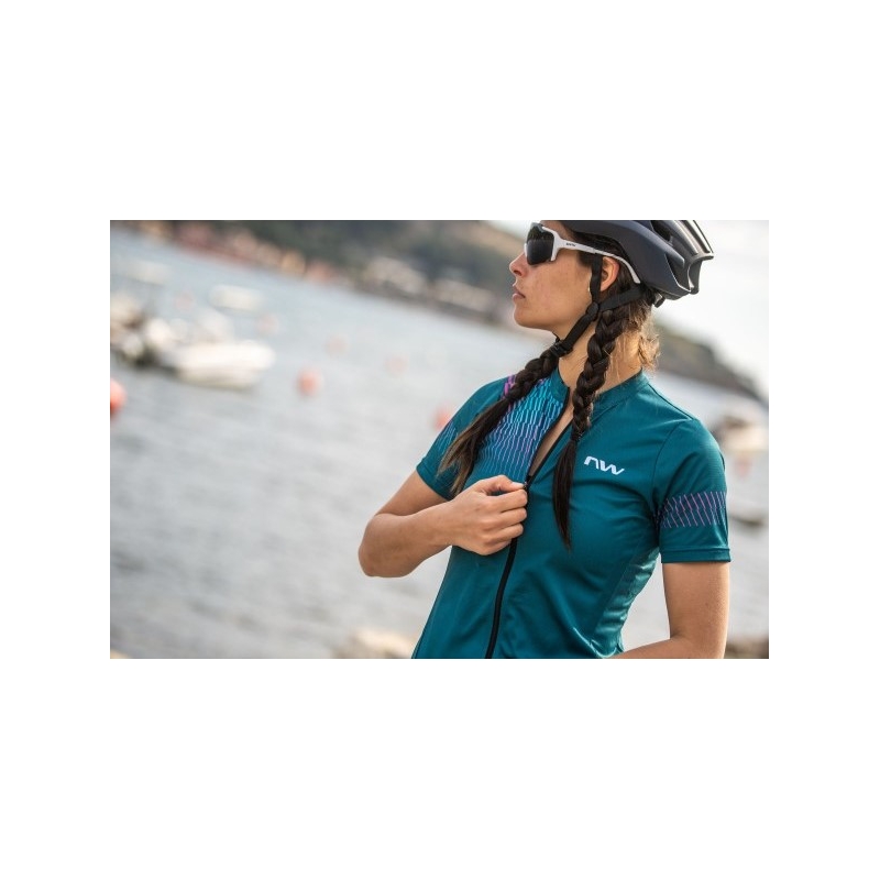 Maillot bleu Northwave Origin pour femme soldes