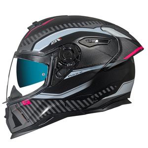 Casque moto intégral NEXX SX.100R Skidder noir-gris-rose soldes