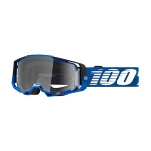 Lunettes de moto-cross 100% ARMEGA Rockchuck bleu foncé (plexi transparent)