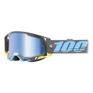 Lunettes de motocross 100% RACECRAFT 2 Trinidad bleu-gris (plexi bleu)