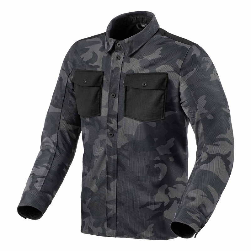 Revit Tracer Air 2 Camo Grey Motorcycle Shirt soldes