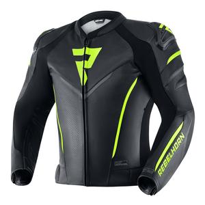 Veste de moto Rebelhorn Fighter noir-jaune fluo soldes
