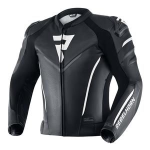 Veste de moto noir et blanc Rebelhorn Fighter soldes