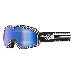 Lunettes 100% BARSTOW Death Spray blanc-noir (plexi bleu)