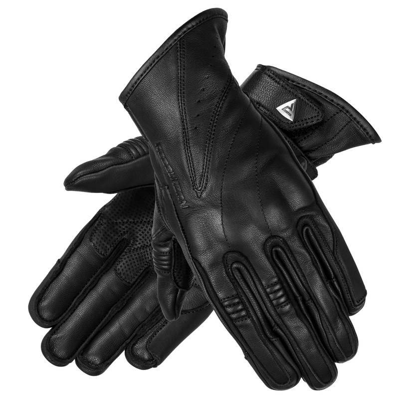 Gants de moto Rebelhorn Runner pour femmes, noirs soldes