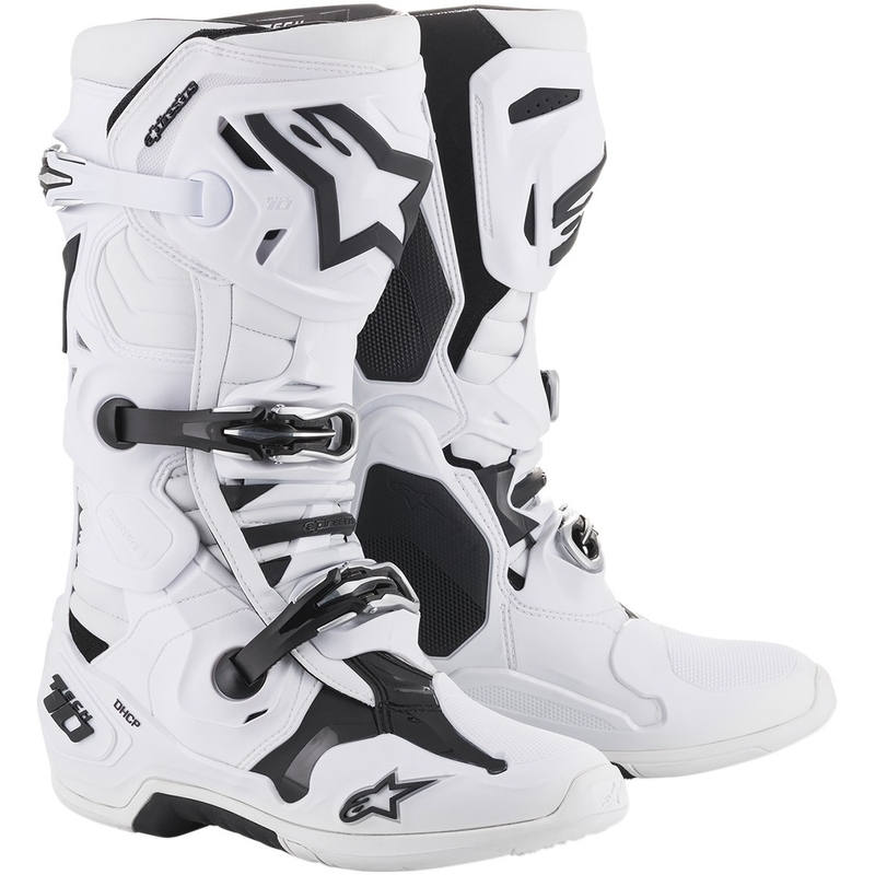 Bottes de moto Alpinestars Tech 10 blanches