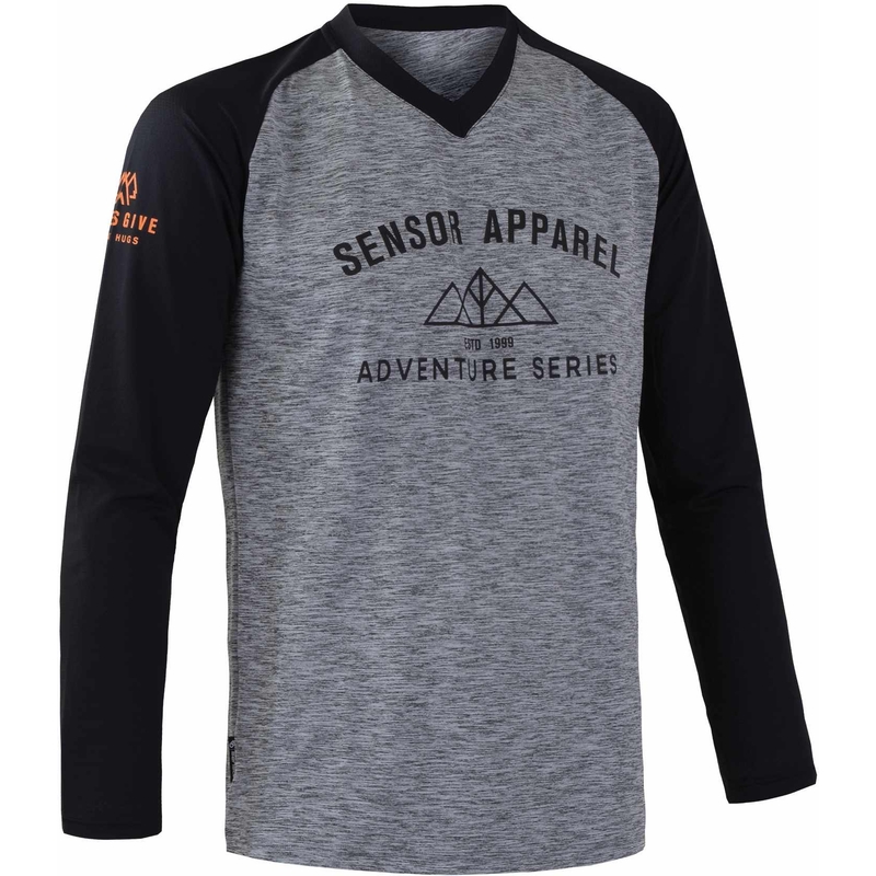 Maillot Sensor Charger gris-noir - manches longues soldes