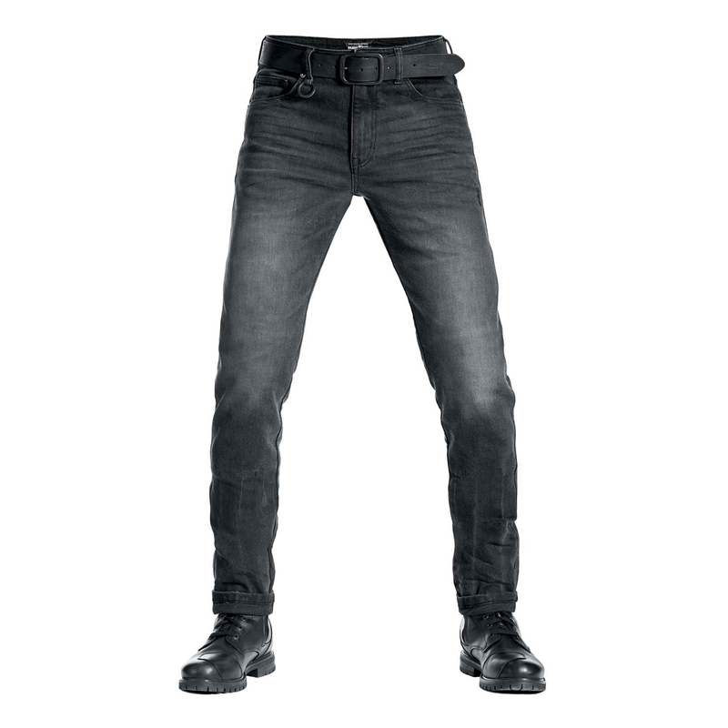 Jeans moto PANDO MOTO Robby Slim noir soldes