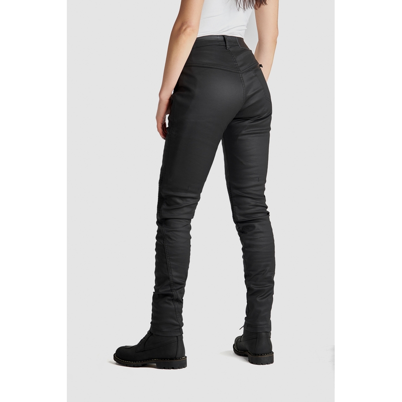 Jeans moto femme PANDO MOTO Kusari Kev noir soldes