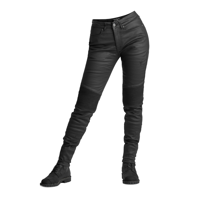 Jeans moto femme PANDO MOTO Kusari Kev noir soldes