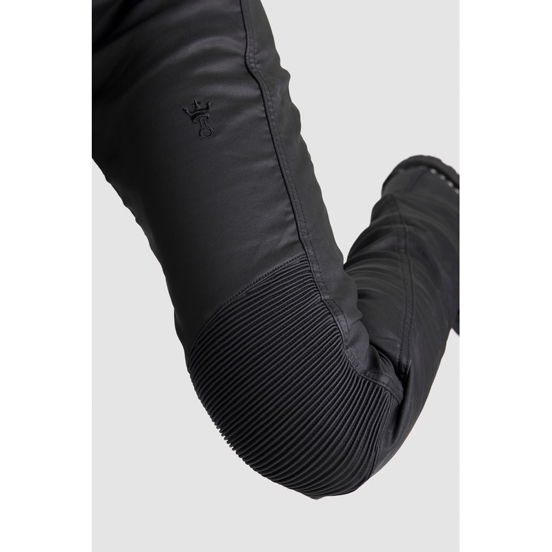 Jeans moto femme PANDO MOTO Kusari Kev noir soldes
