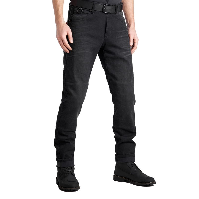 Jeans moto PANDO MOTO Boss Dyn noir soldes