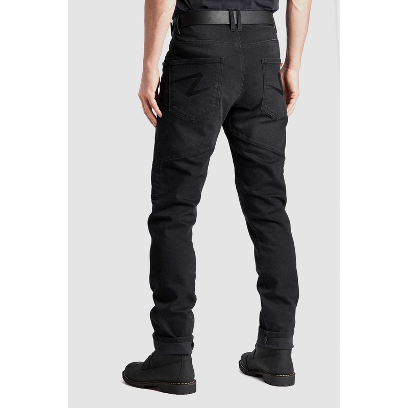 Jeans moto PANDO MOTO Boss Dyn noir soldes