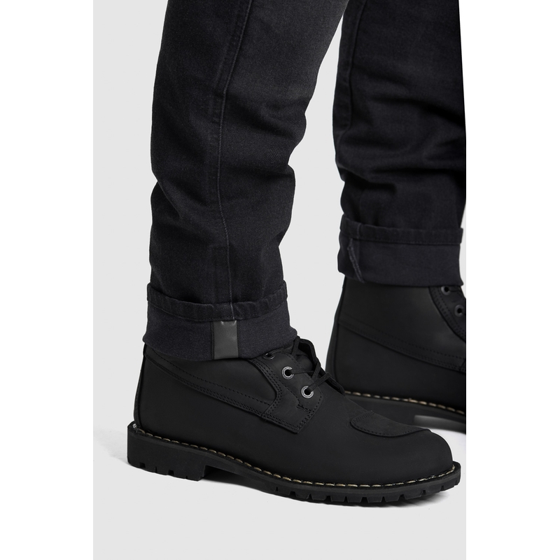 Jeans moto PANDO MOTO Boss Dyn noir soldes