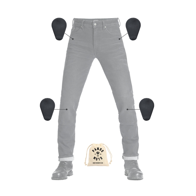 Jeans moto PANDO MOTO Boss Dyn noir soldes