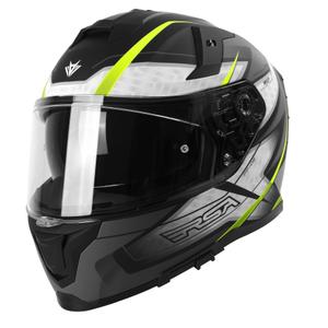 Casque de moto intégral RSA Rapid gris-jaune fluo soldes