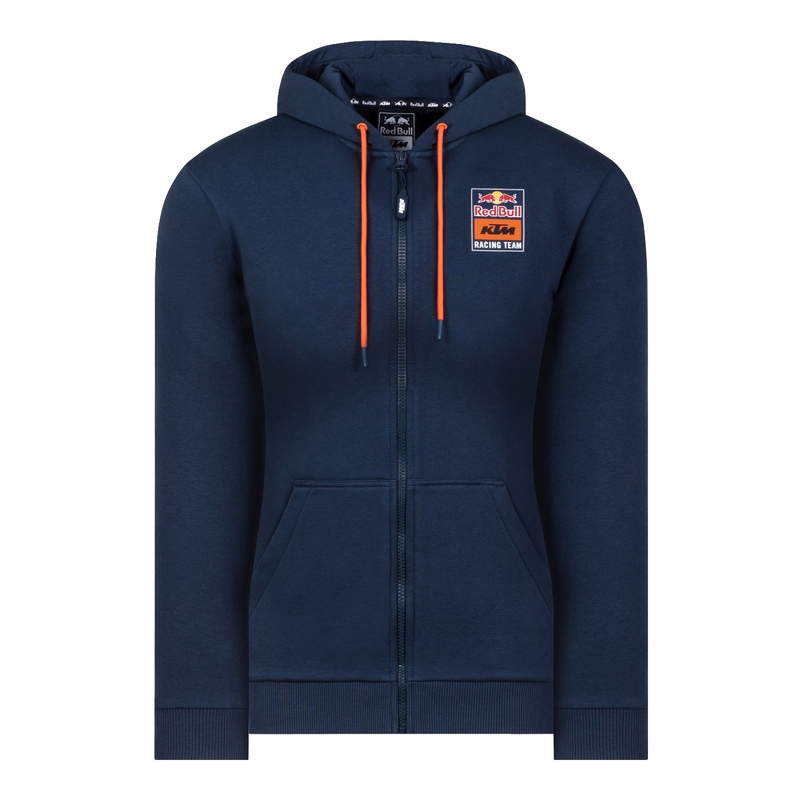 Sweat-shirt zippé KTM Backprint Red Bull bleu pour femme soldes