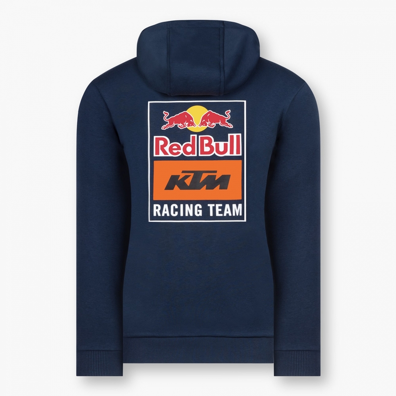 Sweat-shirt zippé KTM Backprint Red Bull bleu pour femme soldes