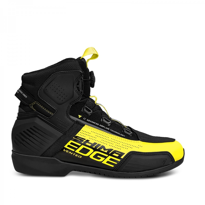 Bottes de moto Shima Edge Vent Noir-Jaune fluo