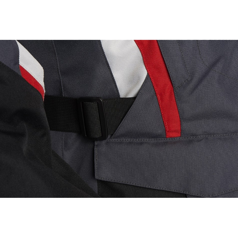 Veste moto Furygan Apalaches gris-blanc-noir-rouge soldes