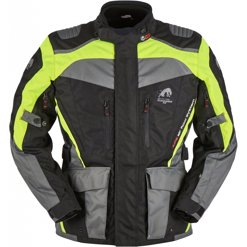 Veste moto Furygan Apalaches noir-jaune fluo