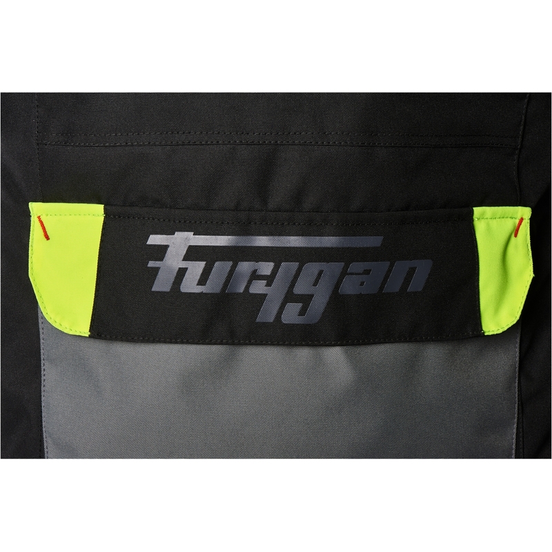 Veste moto Furygan Apalaches noir-jaune fluo