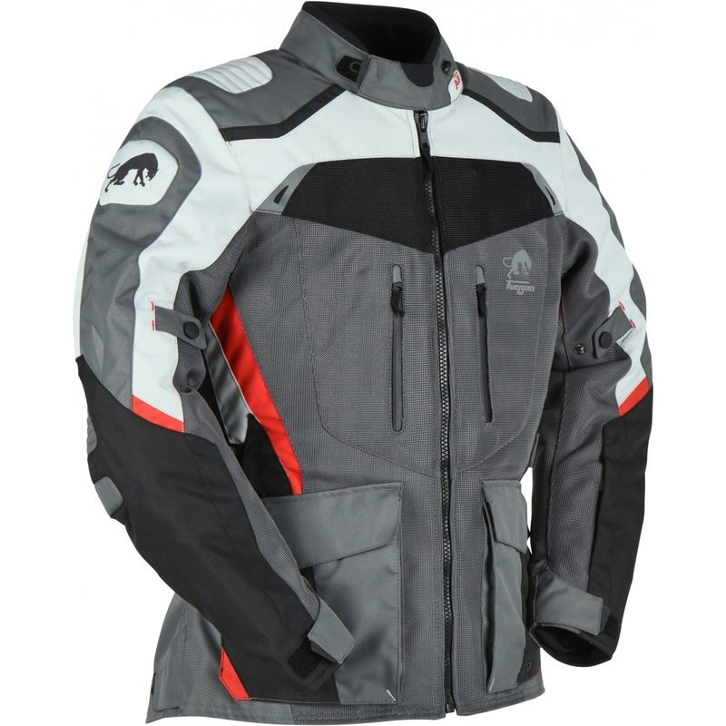 Furygan Apalaches Vented 2 in 1 Grey-Red-Black Motorcycle Jacket