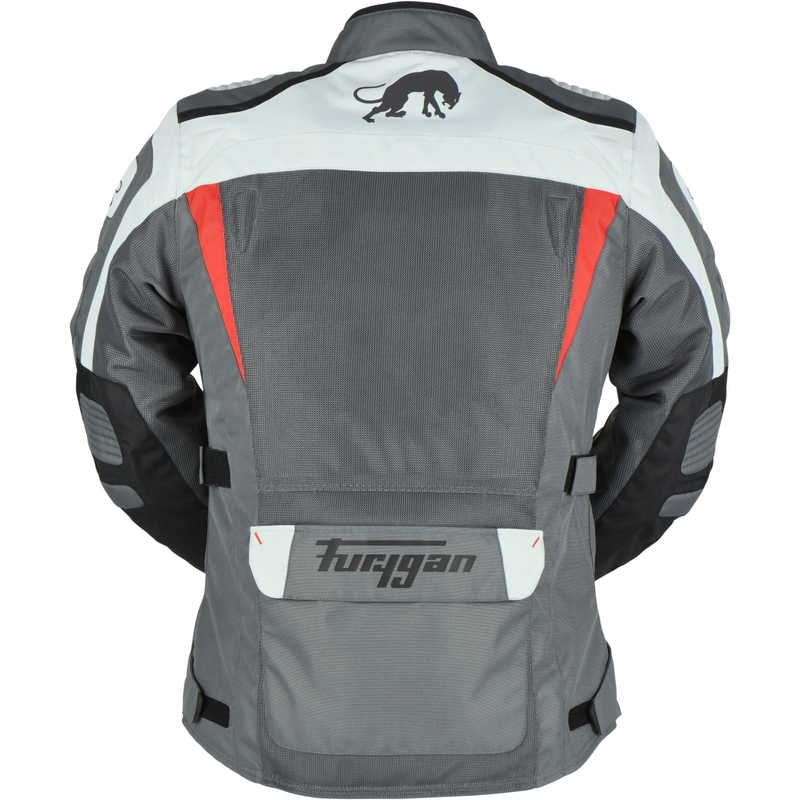 Furygan Apalaches Vented 2 in 1 Grey-Red-Black Motorcycle Jacket