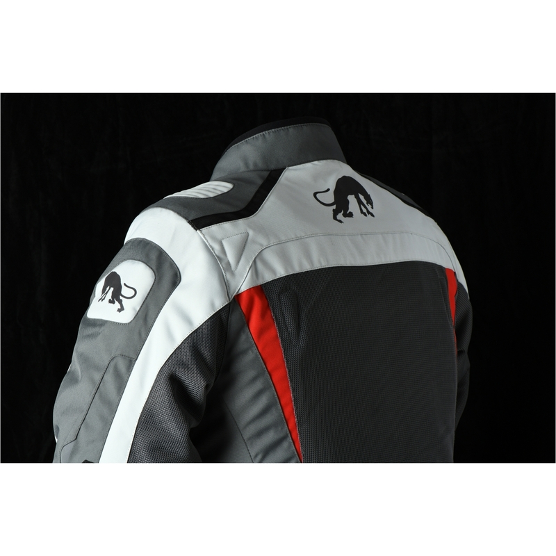 Furygan Apalaches Vented 2 in 1 Grey-Red-Black Motorcycle Jacket