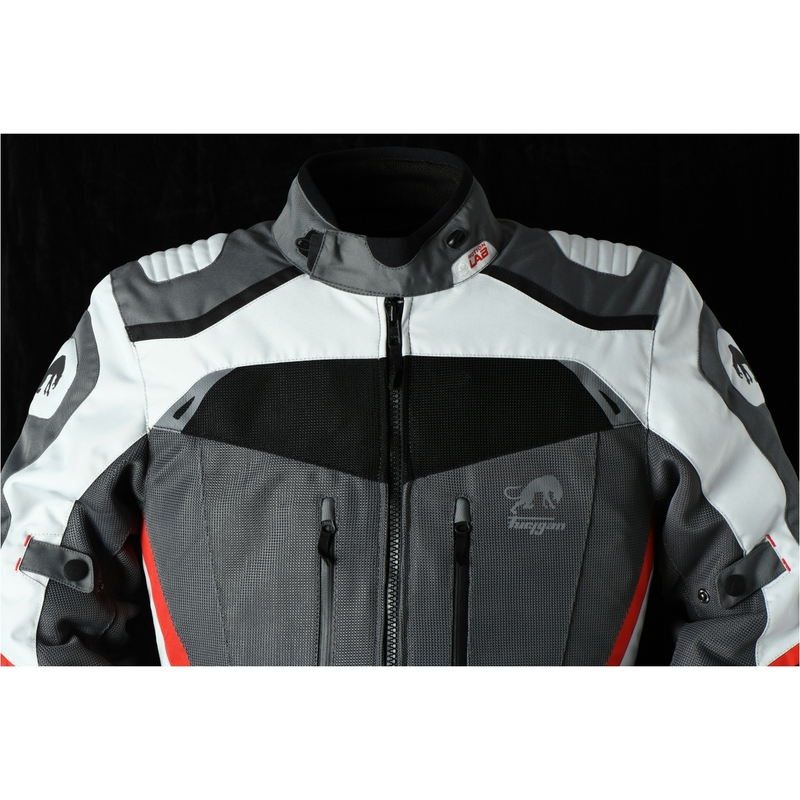 Furygan Apalaches Vented 2 in 1 Grey-Red-Black Motorcycle Jacket