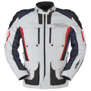 Veste moto Furygan Brevent 3 en 1 gris-noir-rouge-bleu