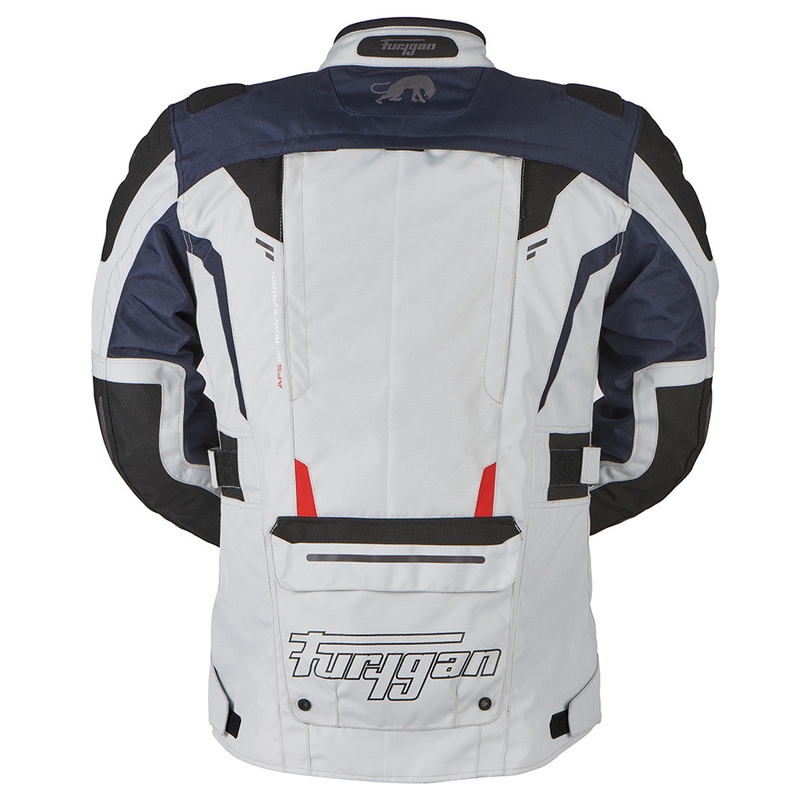 Veste moto Furygan Brevent 3 en 1 gris-noir-rouge-bleu soldes