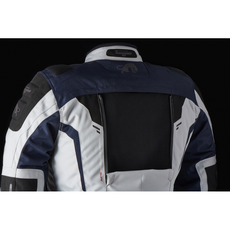 Veste moto Furygan Brevent 3 en 1 gris-noir-rouge-bleu soldes