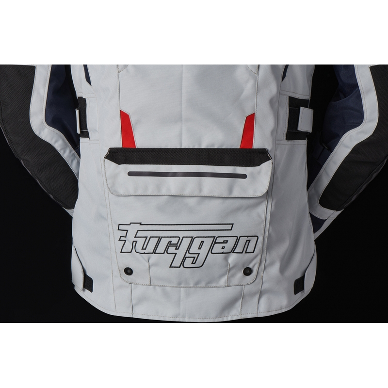 Veste moto Furygan Brevent 3 en 1 gris-noir-rouge-bleu soldes