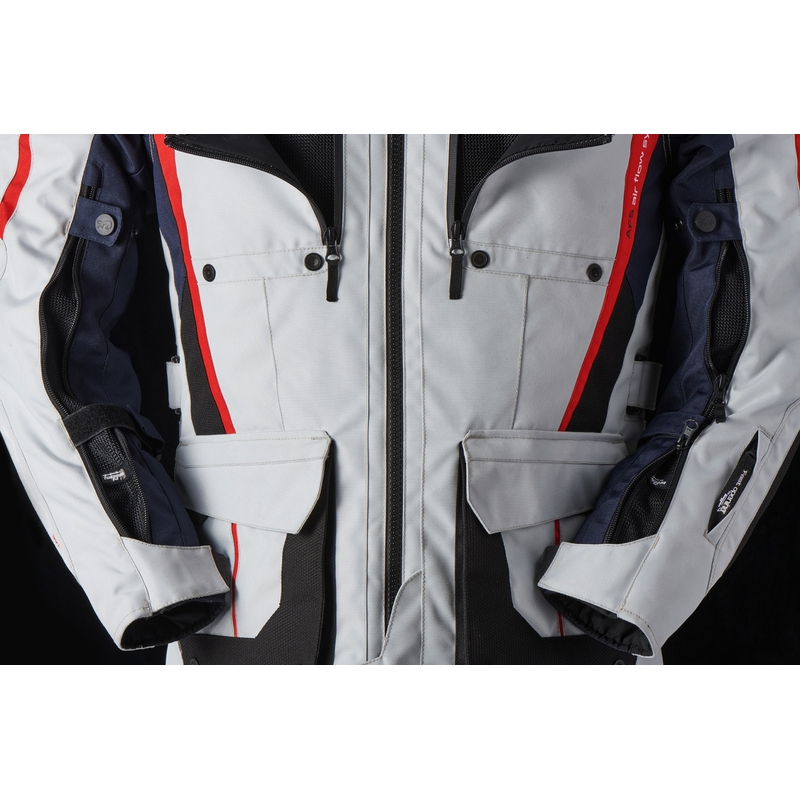 Veste moto Furygan Brevent 3 en 1 gris-noir-rouge-bleu soldes