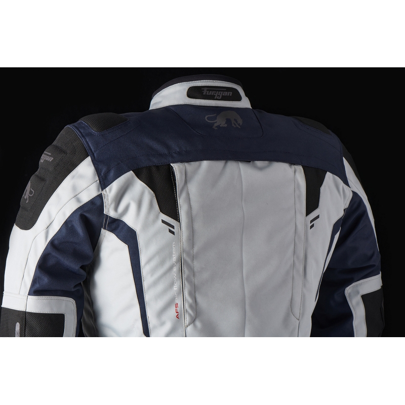 Veste moto Furygan Brevent 3 en 1 gris-noir-rouge-bleu soldes