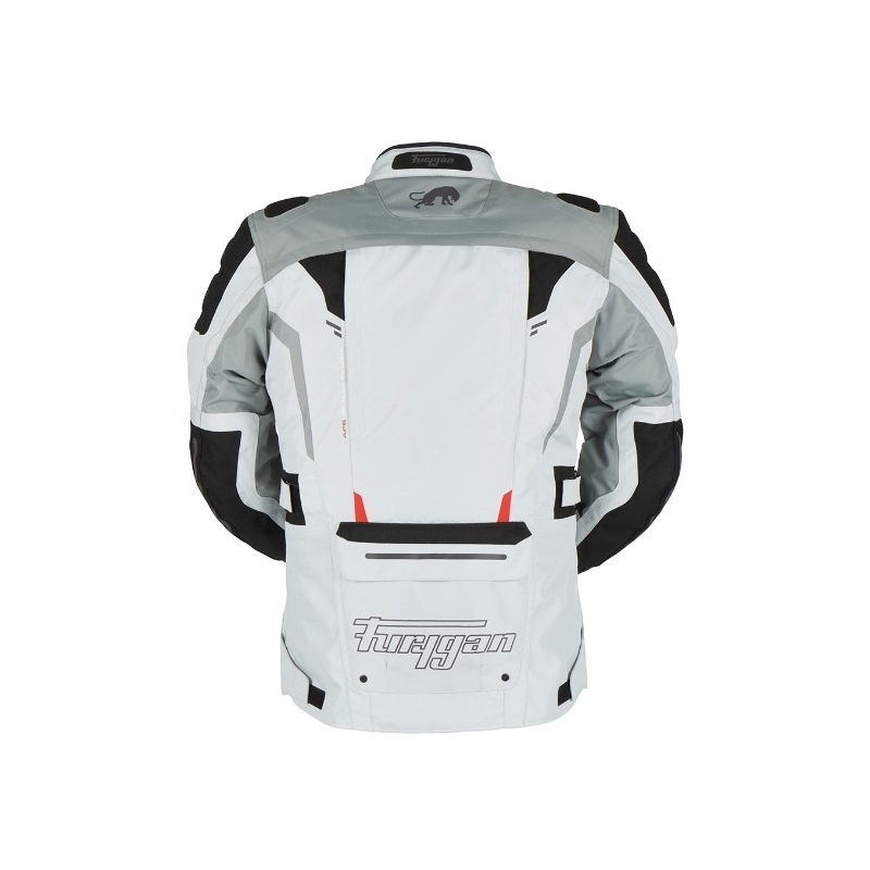 Veste moto Furygan Brevent 3-in-1 blanc-gris-rouge-noir soldes