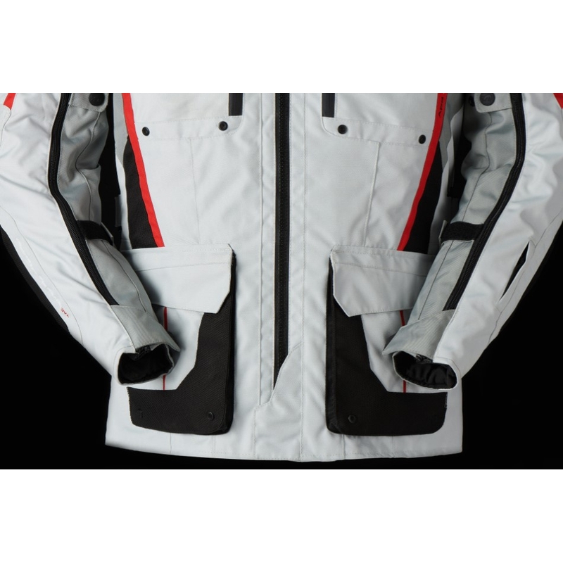 Veste moto Furygan Brevent 3-in-1 blanc-gris-rouge-noir soldes