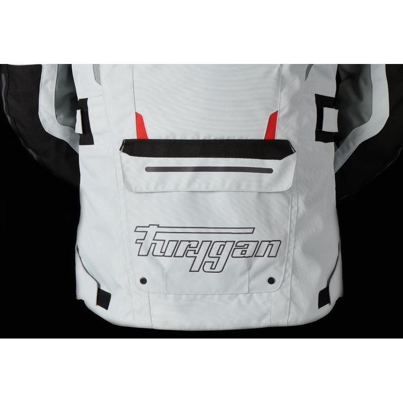 Veste moto Furygan Brevent 3-in-1 blanc-gris-rouge-noir soldes