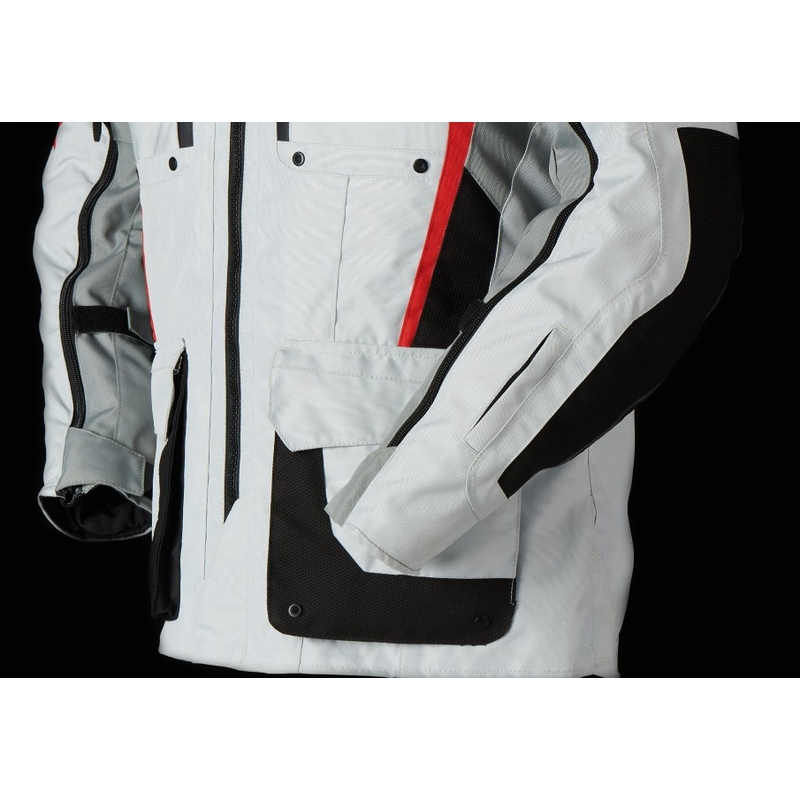Veste moto Furygan Brevent 3-in-1 blanc-gris-rouge-noir soldes