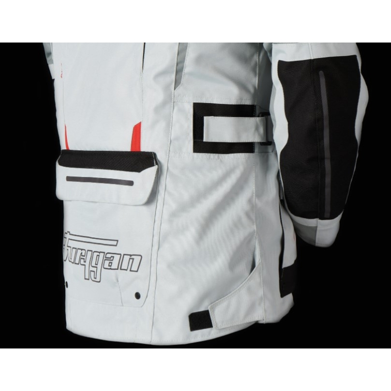 Veste moto Furygan Brevent 3-in-1 blanc-gris-rouge-noir soldes