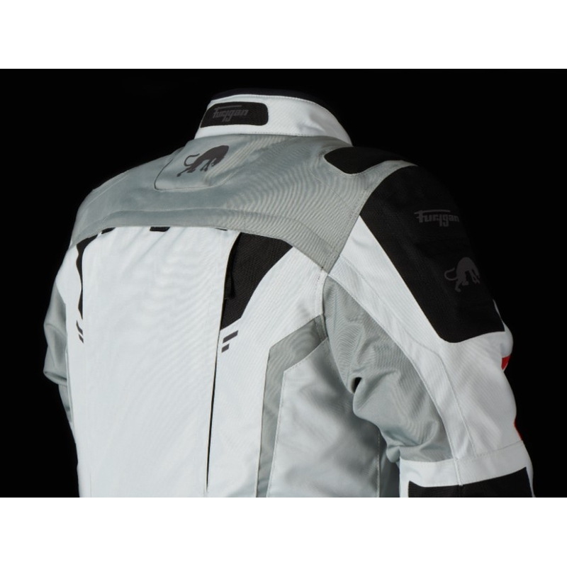 Veste moto Furygan Brevent 3-in-1 blanc-gris-rouge-noir soldes